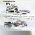 thumbnail image 3 of Adjustable size Wedding Ring Sets His And Hers Couples Women Diamond Sterling Silver Man Tungsten Carbide Wedding Bands, 3 of 8
