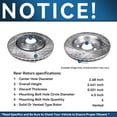 thumbnail image 3 of Detroit Axle - Rear Brake Rotors for Nissan Murano Quest Pathfinder Infiniti M35h M37 JX45 M56 FX45 FX35 FX37 Q50 Q70 Q60 QX60 Q70L QX70, Drilled & Slotted Disc Brake Rotors: 12.13" inch Rotor, 3 of 8