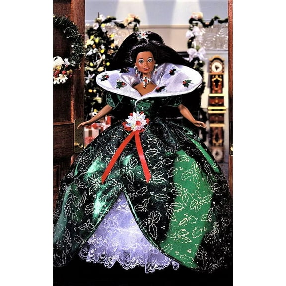 Barbie Special Edition Happy Holidays 1995 African American Doll, 11.5 in tall