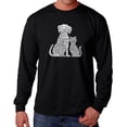 thumbnail image 1 of Men's Word Art Long Sleeve T-shirt - Dogs and Cats, 1 of 2