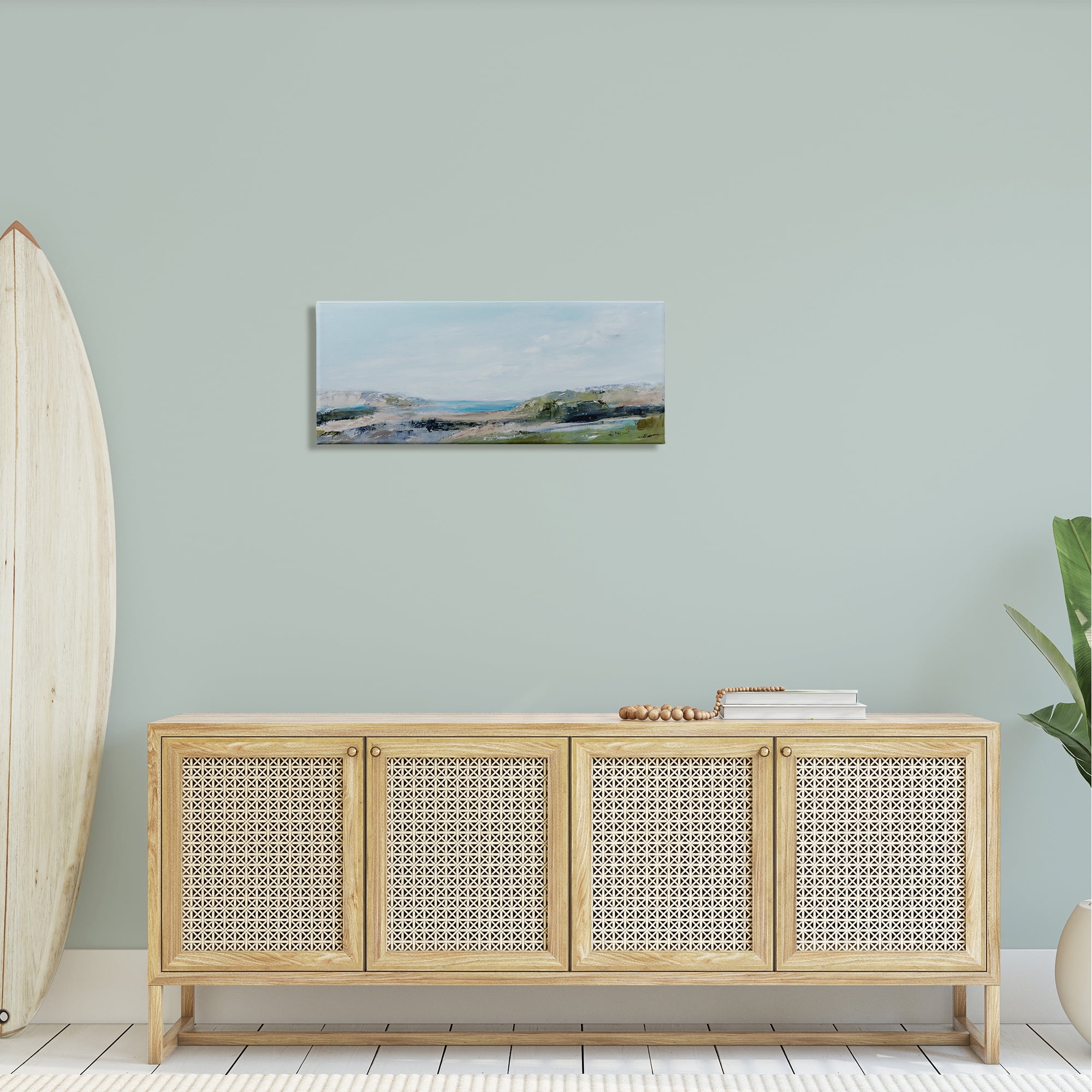 Stupell Abstract Coastal Cliffs Landscape Landscape Painting Gallery Wrapped Canvas Print Wall Art