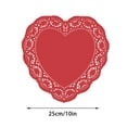 thumbnail image 3 of 300Pcs 10 Inch Valentine Heart Doilies Cutouts Paper Lace Doily Red Craft Gift Set for Table Party Decorations,Mixed Colors, 3 of 7