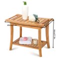 thumbnail image 4 of chair,Indoor With Towel Stool Bedside Caddy Natural Bench Chair -slip, 4 of 6