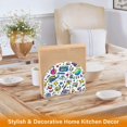 thumbnail image 6 of Yayeee Napkin Holder for Table Kitchen Paper Tissue Organization, Blue Doodle Pattern, 6 of 8