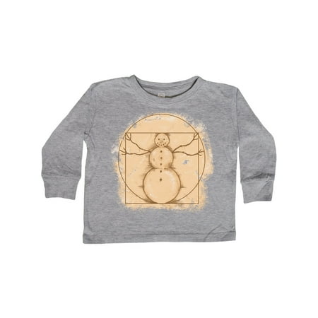 

Inktastic Da Vinci s Snowman Gift Toddler Boy or Toddler Girl Long Sleeve T-Shirt