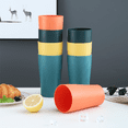 thumbnail image 4 of ReaNea Plastic Cups Reusable 8 Pieces, Unbreakable Water Drinking Cup, Tumbler cups for Indoor Outdoor Travel Bathroom(Mix Color), 4 of 9