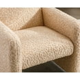 thumbnail image 6 of Guyou Teddy Armchair, Upholstered Faux Fur Accent Bucket Chair, Modern Living Room Reading Chair with High Back for Living Room Bedroom Reception, Khaki, 6 of 9