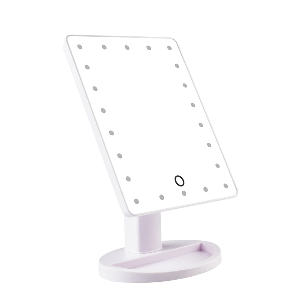 Lowestbest Girls LED Make Up Mirror, Smart Touch Screen LED Makeup Mirror with 12 Light for Night, White Lowestbest Girls LED Make Up Mirror, Smart Touch Screen LED Makeup Mirror with 12 Light for Night, White