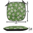 thumbnail image 5 of Floral Chair Seating Cushion Set of 12, Overview of Blooming White Flowers and Leaves, Seat Pads for Office with Anti-slip Backing, 16"x16", Fern Green White, by Ambesonne, 5 of 7