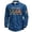 1-Blue, variant on Men's Vintage United States 250 Years of Freedom Art Hawaiian Buttoned Shirt