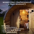 thumbnail image 3 of Backyard Discovery Paxton 2-4 Person Cedar Outdoor Barrel Sauna, Porch, 9kW Heater, 3 of 16