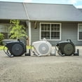 thumbnail image 4 of Vego Garden Retractable Hose Reel 1/2" x 130 ft Wall Mounted Hose Reel Automatic Rewind, Any Length Lock with 9 Patterns Sprayer Nozzle, Quick Connector and Adjustable shot Nozzle -Cloud White, 4 of 9