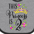thumbnail image 4 of Inktastic This Princess is Two Second Birthday Girls Baby Bib, 4 of 4