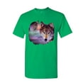 thumbnail image 1 of Tee Hunt Wolf Howling at Moon T-Shirt Wilderness Wildlife Wild Wolf Pack Mens Shirt, Green, XX-Large, 1 of 4