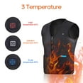 thumbnail image 3 of Heating Vest USB Charging Heating Vest Intelligent Electric Heating Vest Heating Clothes Submersible Black L, 3 of 7