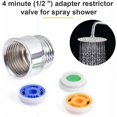 thumbnail image 4 of 2 Pieces Shower Restrictor, Shower Water Flow Restrictor, Shower Restrictor Regulator Flow Regulator Set for Kitchen, Dining Room, Bathroom, 4 of 5