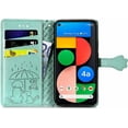 thumbnail image 6 of for Google Pixel 5a 5G Crossbody Cell Phone Wallet Case,Cute Cat Dog Cartoon Style Flip Phone Cover with Removable Lanyard Strap for Google Pixel 5a 5G MGG Green, 6 of 7