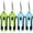 Green Blue, variant on 4 Pack Pruning Shears, 6.5 Inch Garden Scissors Gardening Hand Pruning Snips with Straight Stainless Steel Precision Blades for Gardening Flower Plant Precise Trimming and Pruning Maintenance