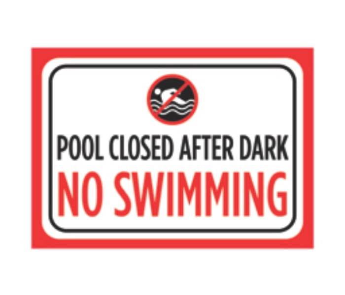 NOTICE NO SWIMMING Warning Metal Aluminum Safety Sign