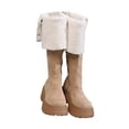 thumbnail image 2 of Women Over the Knee Boots Low Heel Winter Block Suede Thigh High OTK Long Comfort, 2 of 8