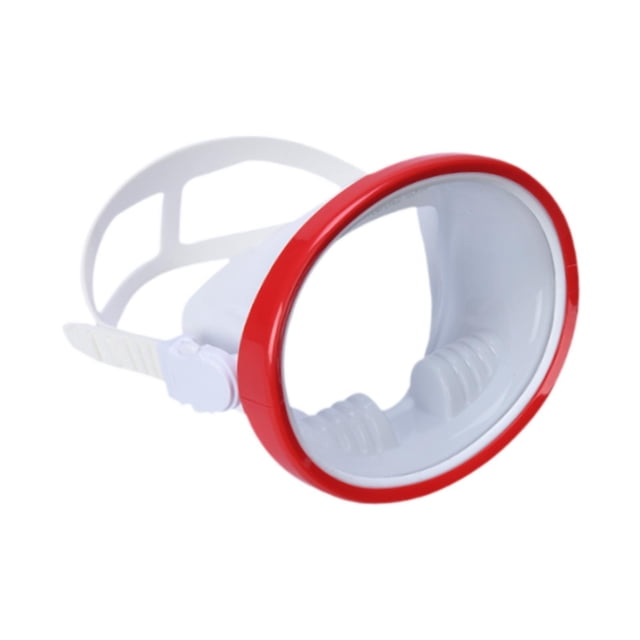 Máscara de buceo de lente única, máscara de snorkel a prueba de fugas de marco grande, gafas de natación de gafas de béisbol para la pesca submarina Rojo