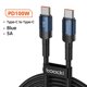 thumbnail image 3 of Cable USB tipo C de Toocki, cable de carga rápida USB C para iPhone 15, 14, 13, 12, 11, Huawei P40, P30, Realme, Oppo, Oneplus, 1 m, 2 m, 3 of 5