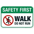 thumbnail image 1 of Pool Sign, Safety First Walk Do Not Run Sign,, 1 of 1