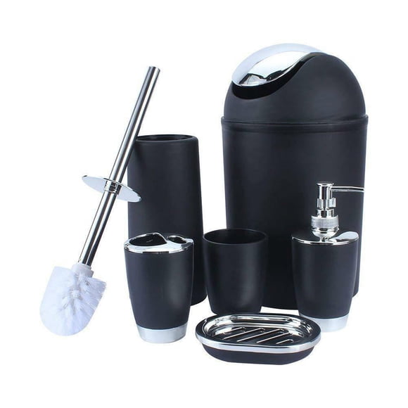 Juego De Baño De 6 Piezas, Contenedor De Accesorios, Dispensador De Jabonera, Vaso, Soporte Para Cepillo De Dientes matsuzay  HA025662-01