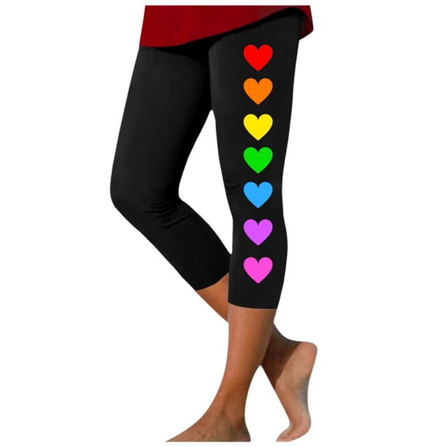 Pantalones de Yoga Capri, Moda Impresa Estiramiento Capris para Mujeres, Poliéster Spandex Entrenamiento Y Ocio