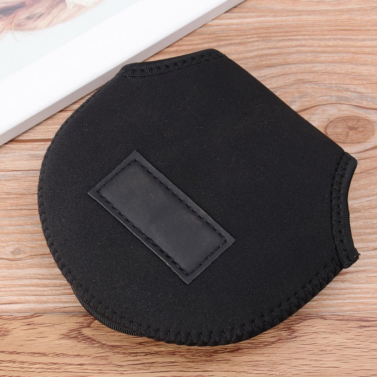 CRAFTHROU Water Drop Shaped Fishing Case Black Durable Reel Storage Bag