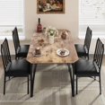 thumbnail image 1 of Qinaqin 5-Piece Contemporáneo cm de Profundidadining Set Space-Saving 4-Person Profundidadinette con Acolchado Seats Ideal para Rooms Pequeño Spaces y Apartments Vintage Style, 1 of 5