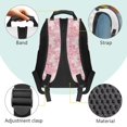 thumbnail image 5 of HUIACONG Pink Camo Bow School Backpack for Boys Girls Ages 6-18 Water Resistant Multi Pocket Padded Adjustable Straps Large Capacity Bookbag for Elementary Middle High School Daily Use, 5 of 7