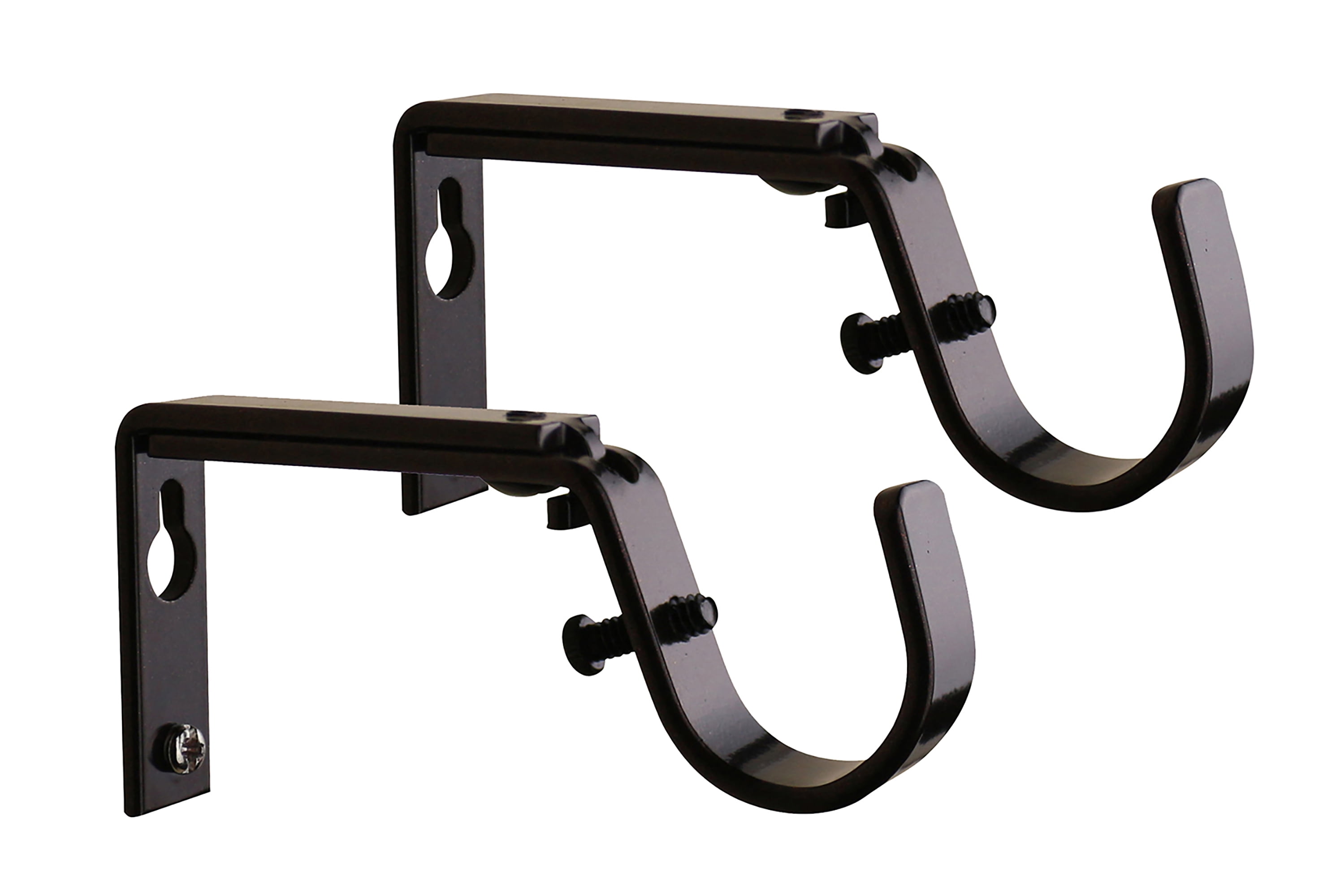 MERIVILLE Set of 2 Oil-Rubbed Bronze Curtain Drapery Rod Bracket for 1 ...