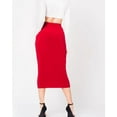 thumbnail image 2 of The Essential Midi Skirt-Red, 2 of 4