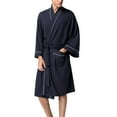 thumbnail image 3 of Summer Robe For Women Womens Bath Robes Terry Cloth For Women Short Waffle, Made Of Cotton Cotton Robe Towel Womens Navy Bathrobe, 3 of 9