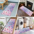 thumbnail image 5 of Runner Rug 2'x6', Spring Floral Washable Non-Slip Hallway Runner Rugs, Purple Pink Blue Flower Botanical Ombre Bedside Rugs Floor Mats Carpet Runners for Kitchen Bathroom Laundry Room, 5 of 8