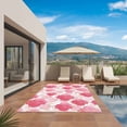 thumbnail image 2 of Pink Geometric Moroccan Outdoor Rug 5x7 Ft, Non Slip Washable Area Rug, Abstract Art Pink Ombre Modern Patio Rugs Carpet Runner, Large Floor Mat for Indoor/Outdoor Deck Porch Camping, 2 of 8