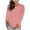 A02-Pink, variant on POTETI Womens Summer Tops Blue Plus-Size Solid Loose Short Sleeve T-shirt Tops