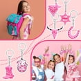 thumbnail image 5 of Disco Cowgirl Party Favors, 24pcs Pink Cowgirl Birthday Bachelorette Party Favors Keychains in 6 Styles Boots Sheepshead Horseshoe Kerchief Hexagram for Western Cowgirl Party Favors, 5 of 7