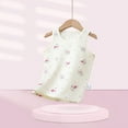 thumbnail image 2 of Agkizg Toddler Baby Girls Summer Top,Sleeveless Undershirt for Kids,New Children's Cotton Thin Sleepwear Inner Underwear Round Neck Top Breathable Casual Graphic Tees, 2 of 3