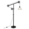 thumbnail image 3 of Henn&Hart 38" Blackened Bronze Metal/Ribbed Glass Floor Lamp, 3 of 12
