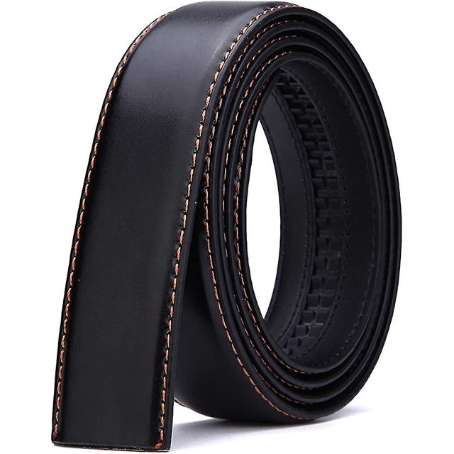 Correa de cuero con trinquete para hombre, solo cinturón de cuero de 35 mm