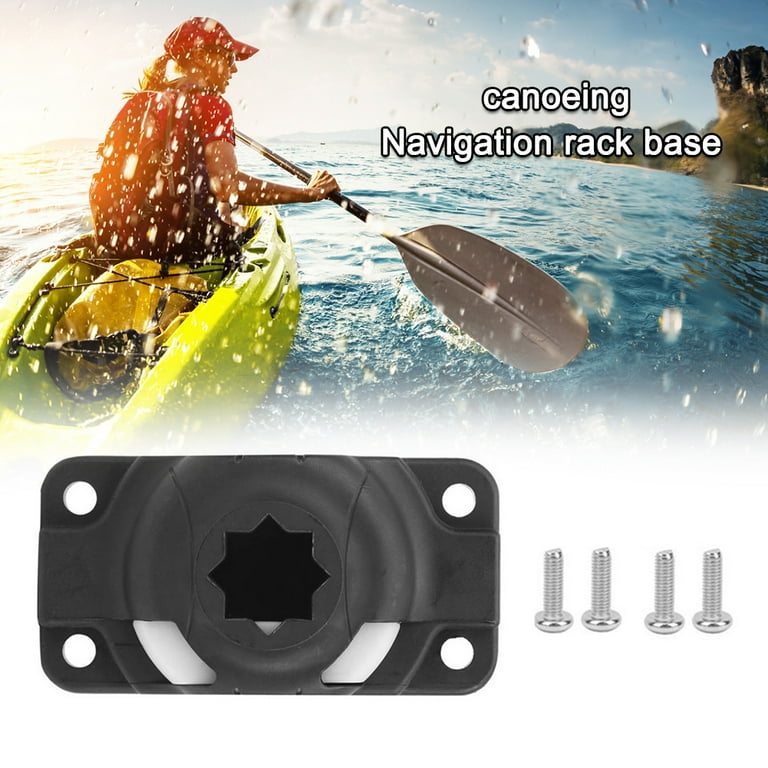 2 Pcs Canoe Kayak Mount Base Inflatable Boat Fishing Rod Holder with Screws  