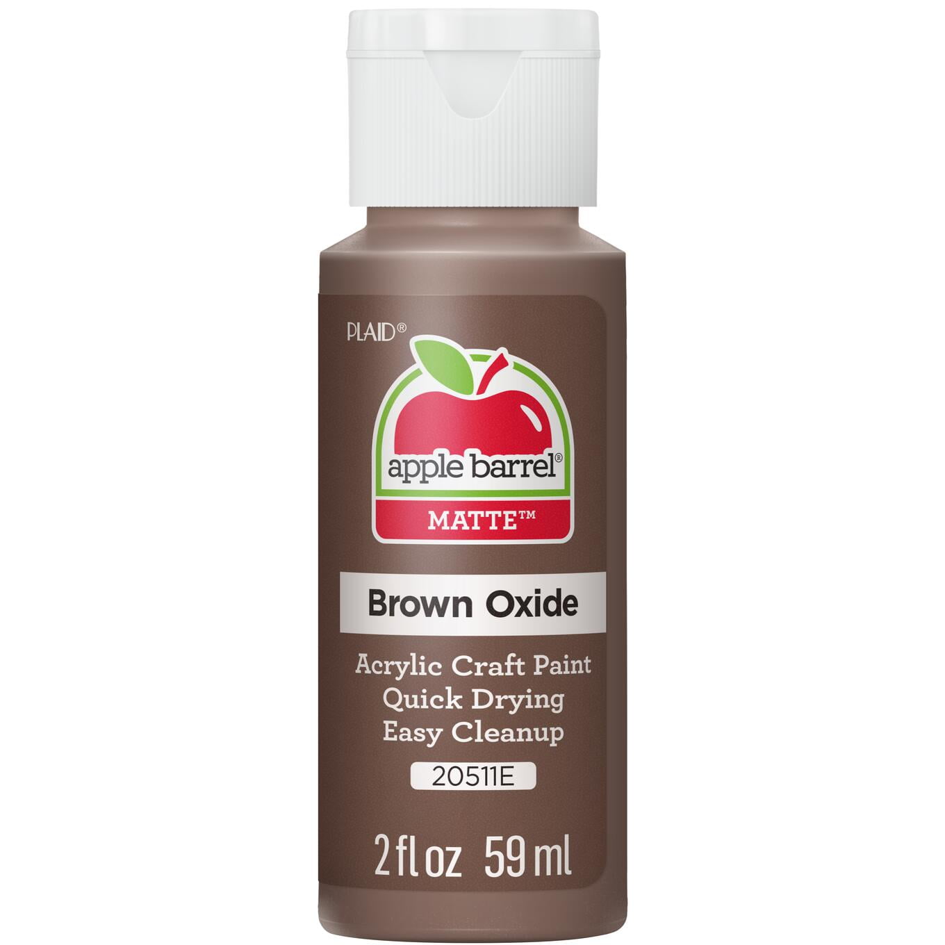 Apple Barrel Acrylic Craft Paint, Matte Finish, Brown Oxide, 2 fl oz