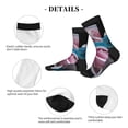 thumbnail image 4 of Pofeuu Blue Lipped Pit Viper And Three Pink Roses Print Crew Socks, Adult Running Hiking Socks for Youth and Adult, 4 of 7