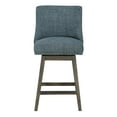 thumbnail image 6 of Granville 26" Swivel Counter Stool  in Navy Fabric with Gray Legs, 6 of 8
