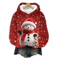 thumbnail image 6 of Women's Hooded Long Sleeve Christmas Printed Flannel Top Hooded Sweatshirt for Winter Comfort and Holiday Fashion,Multicolor,2XL, 6 of 7