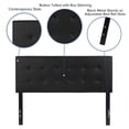 thumbnail image 2 of Lennox Tufted Upholstered Full Size Headboard in Black Vinyl, 2 of 9