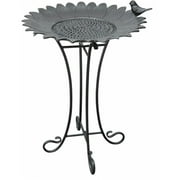 Innova Hearth & Home C874-27 Sunflower Birdbath with wrought Iron Stand Antique Black