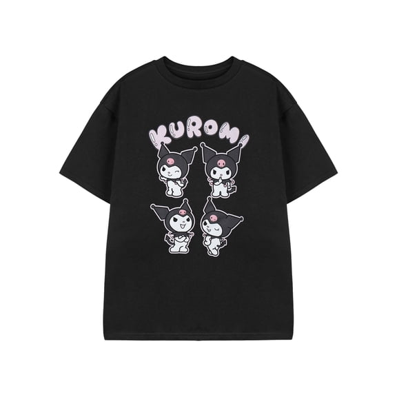 Hello Kitty Kuromi Kids Girls Black Short Sleeved T-Shirt | 5-6 Years | Made by Vanilla Underground